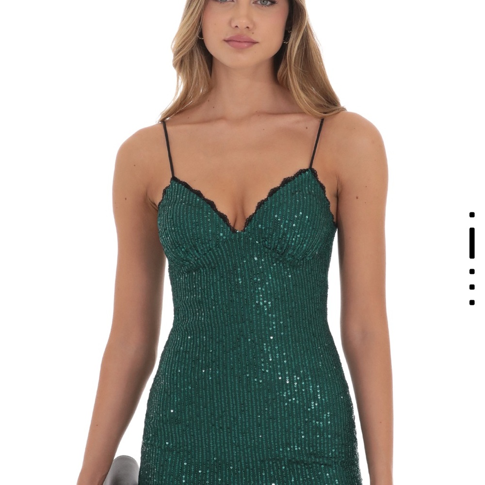 Lucy in the Sky Green Sequin Mini Dress